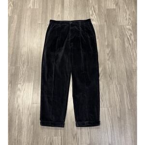 Tommy Hilfiger Pants Mens 38x32 Blue Corduroy Baggy Pleated Cuffed Vintage